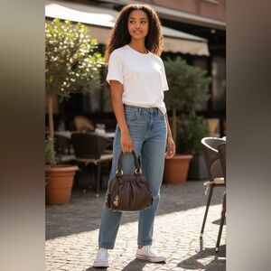 Bally Dark Brown Leather Hand Bag